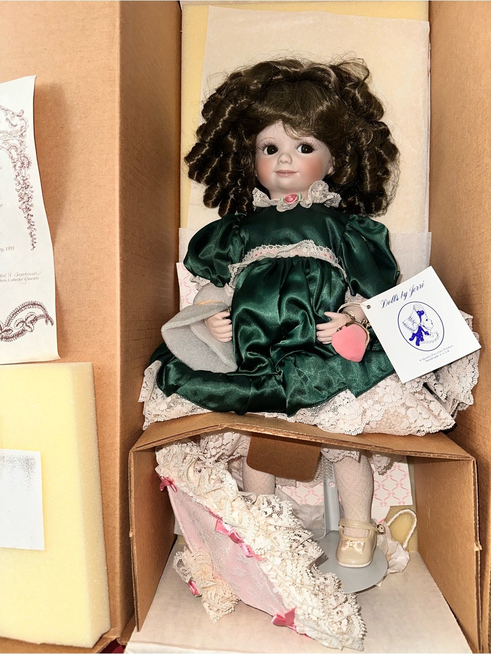 No.95 Dolls by Jerri Abbie Club Membership Porcelain Doll #9025